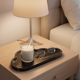 Cloudcrest Marble Tray – Sculpted Cloud Catchall