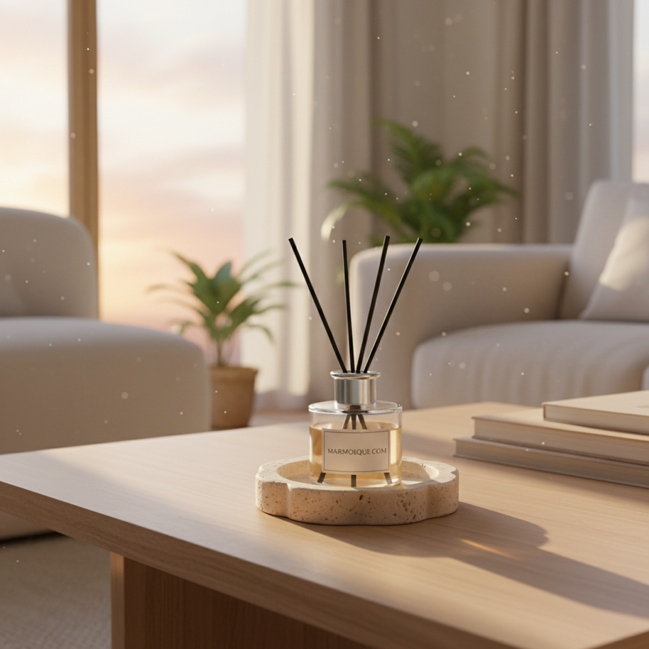 Petalstone Marble Tray – Scalloped Solid Stone Dish