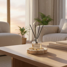 Petalstone Marble Tray – Scalloped Solid Stone Dish