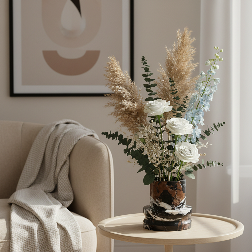 Altura Marble Vase – Sculpted Modern Form