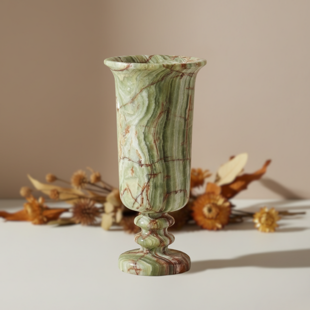 Amara Pedestal Marble Vase