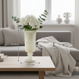 Amara sokkel marmeren vaas