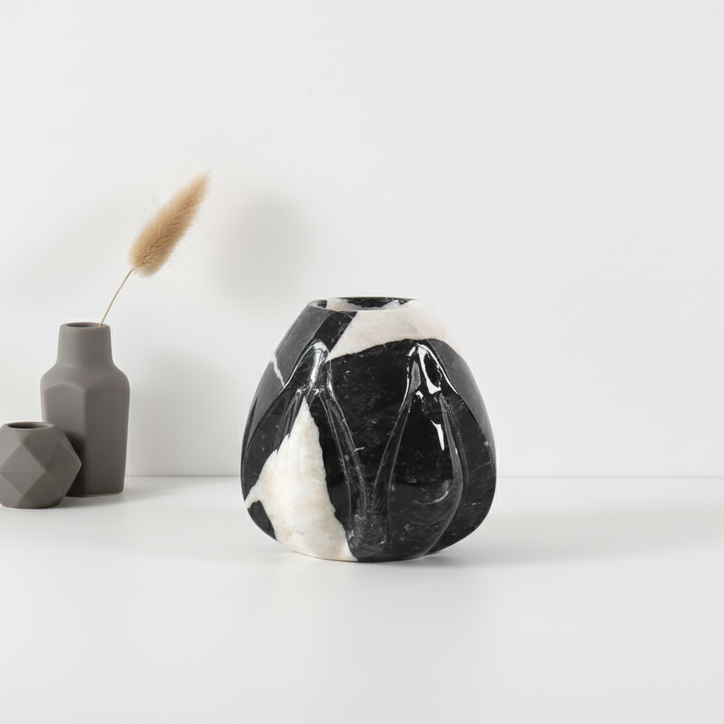 Calyx Marble Vase – Solid Stone Design