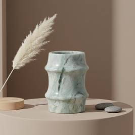 Verona Sculpted Marble Stone Vase