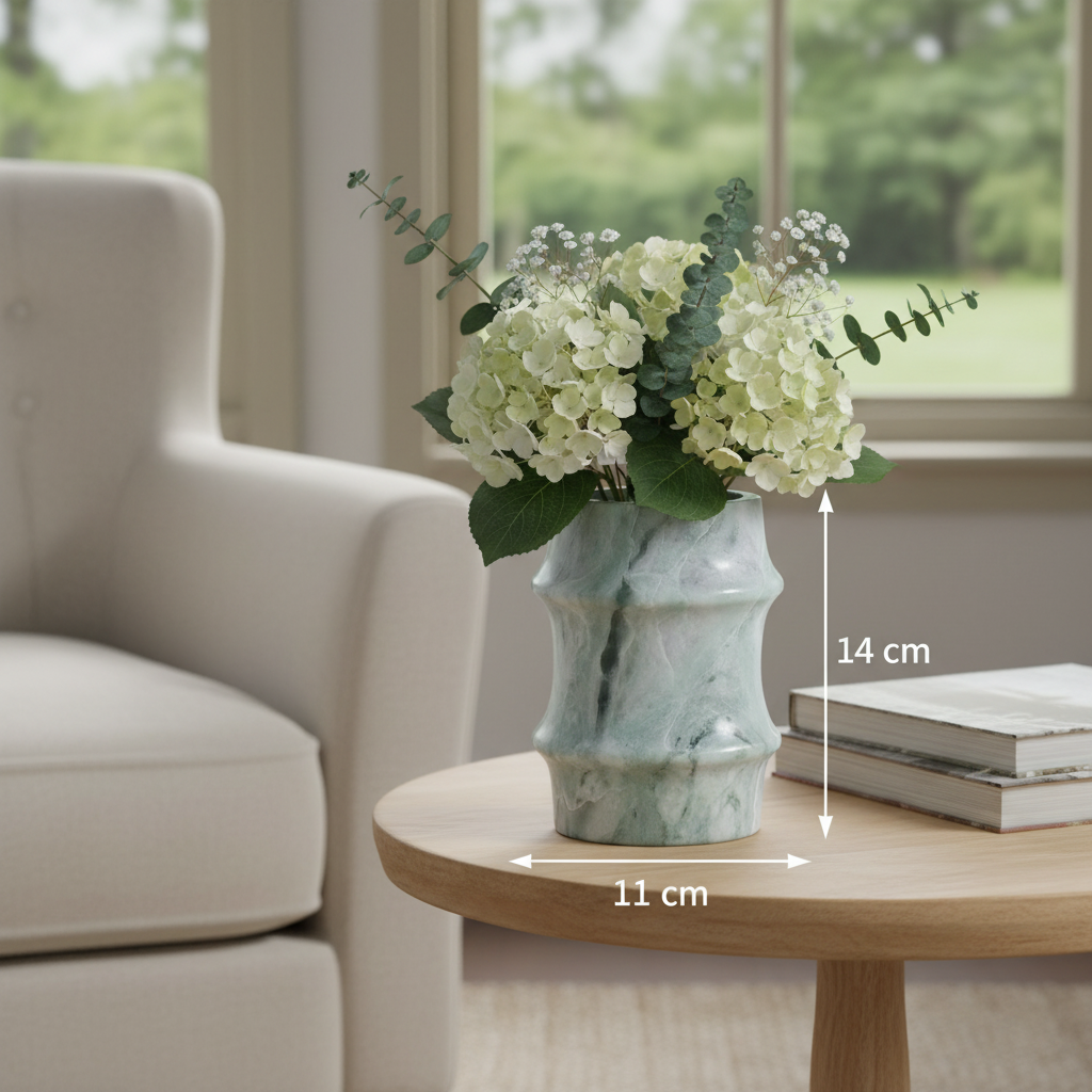 Verona Sculpted Marble Stone Vase