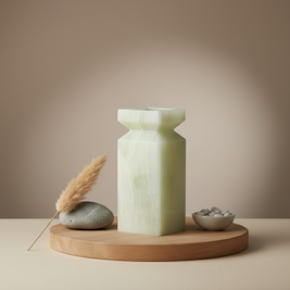 Aquila Geometric Marble Stone Vase