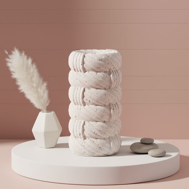 Roma Woven Marble Stone Vase
