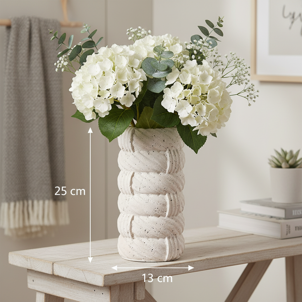 Roma Woven Marble Stone Vase