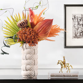 Roma Woven Marble Stone Vase