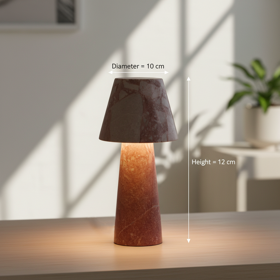 Seravé Marble Table Lamp – Handcrafted Solid Stone Illumination