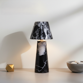 Seravé Marble Table Lamp – Handcrafted Solid Stone Illumination