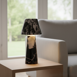 Seravé Marble Table Lamp – Handcrafted Solid Stone Illumination