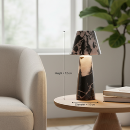 Seravé Marble Table Lamp – Handcrafted Solid Stone Illumination