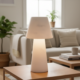 Seravé Marble Table Lamp – Handcrafted Solid Stone Illumination