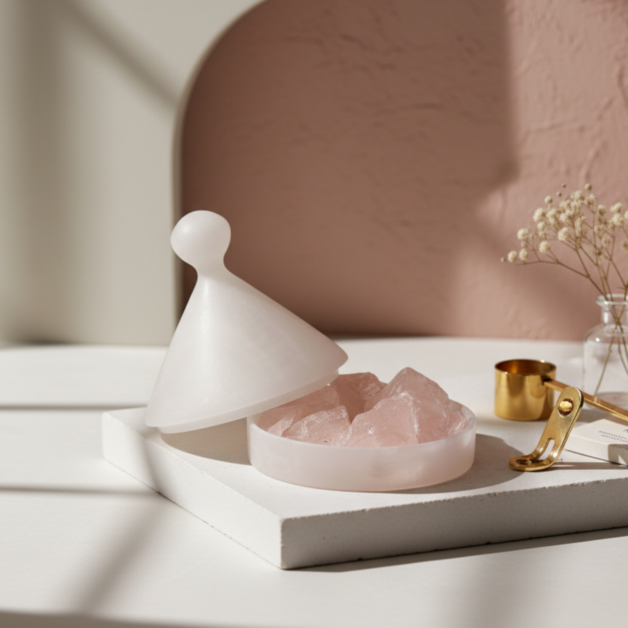 Lucente White Onyx Candle Jar