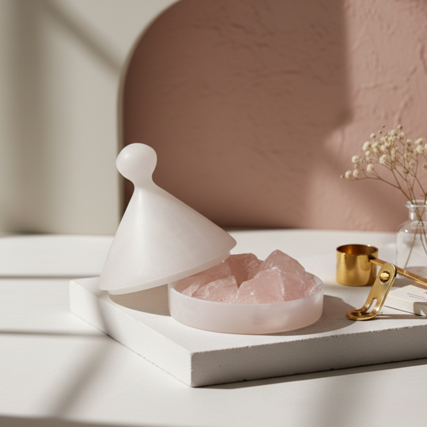 Lucente White Onyx Candle Jar