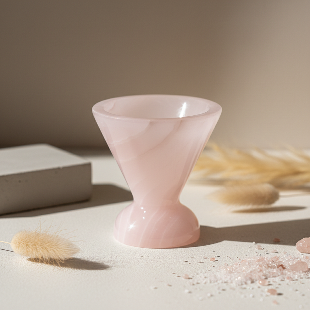 Éclat Pink Onyx Candle Holder