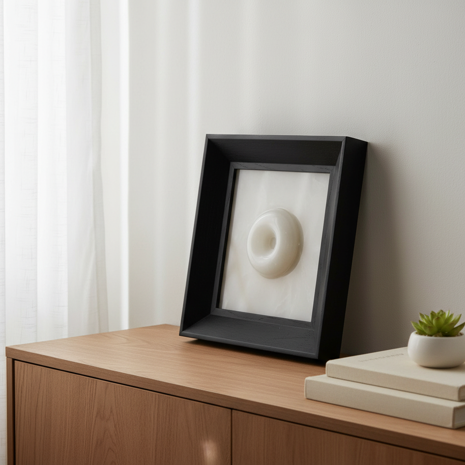 Lunaro Onyx Frame – Natural Stone Wall Art