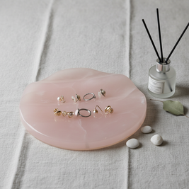 Aurelle Pink Onyx Wave Tray