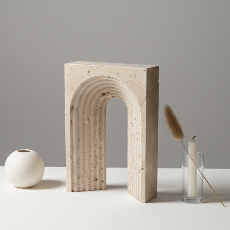 Sculptura Marble Accent Ornaments – Solid Stone Modern Décor