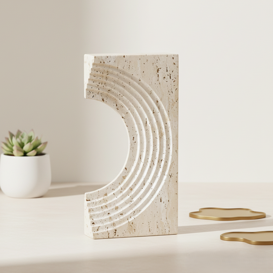 Sculptura Marble Accent Ornaments – Solid Stone Modern Décor
