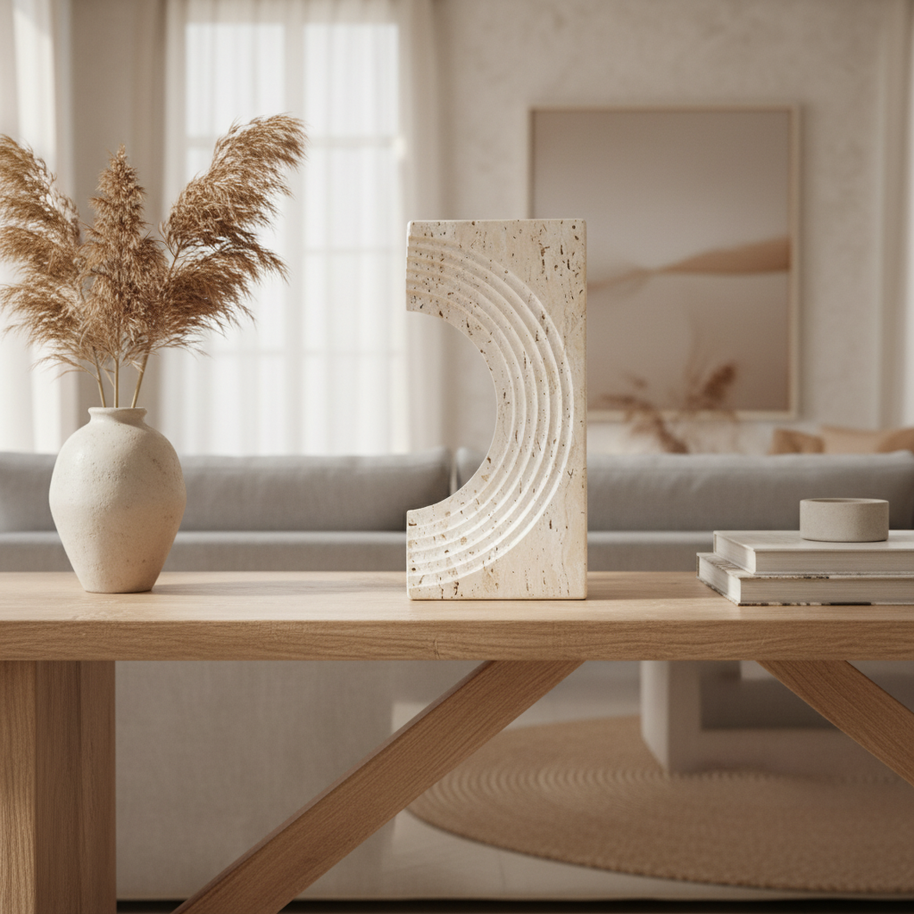 Sculptura Marble Accent Ornaments – Solid Stone Modern Décor