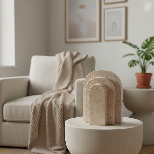 Sculptura Marble Accent Ornaments – Solid Stone Modern Décor