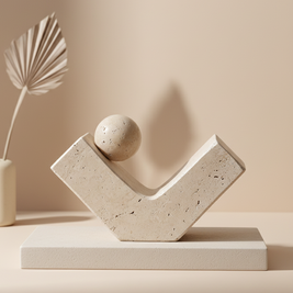 Sculptura Marble Accent Ornaments – Solid Stone Modern Décor