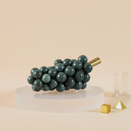 Marble Harvest Grape Cluster Ornament – 1.2kg Solid Stone