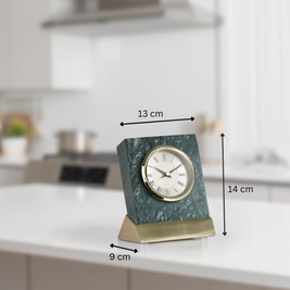 Heritage Green Marble Desk Clock