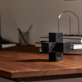 Sculpted Marble Cross Block