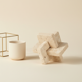 Astoria Solid Stone Marble Puzzle Ornament