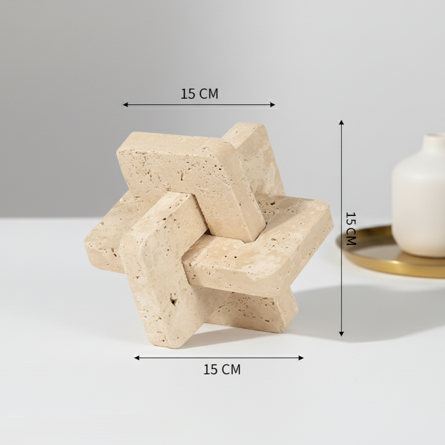 Astoria Solid Stone Marble Puzzle Ornament