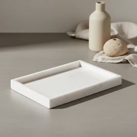 Monolith Marble Tray – Solid Stone Organizer Tray (Multi-Size)