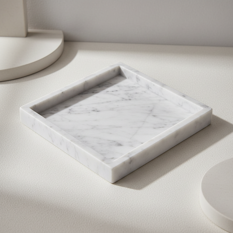 Atria Square Marble Tray