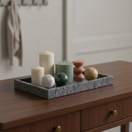 Monolith Marble Tray – Solid Stone Organizer Tray (Multi-Size)