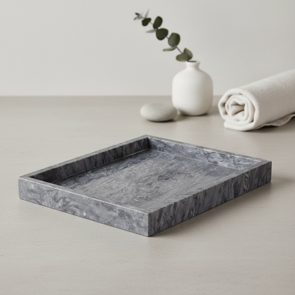 Atria Square Marble Tray