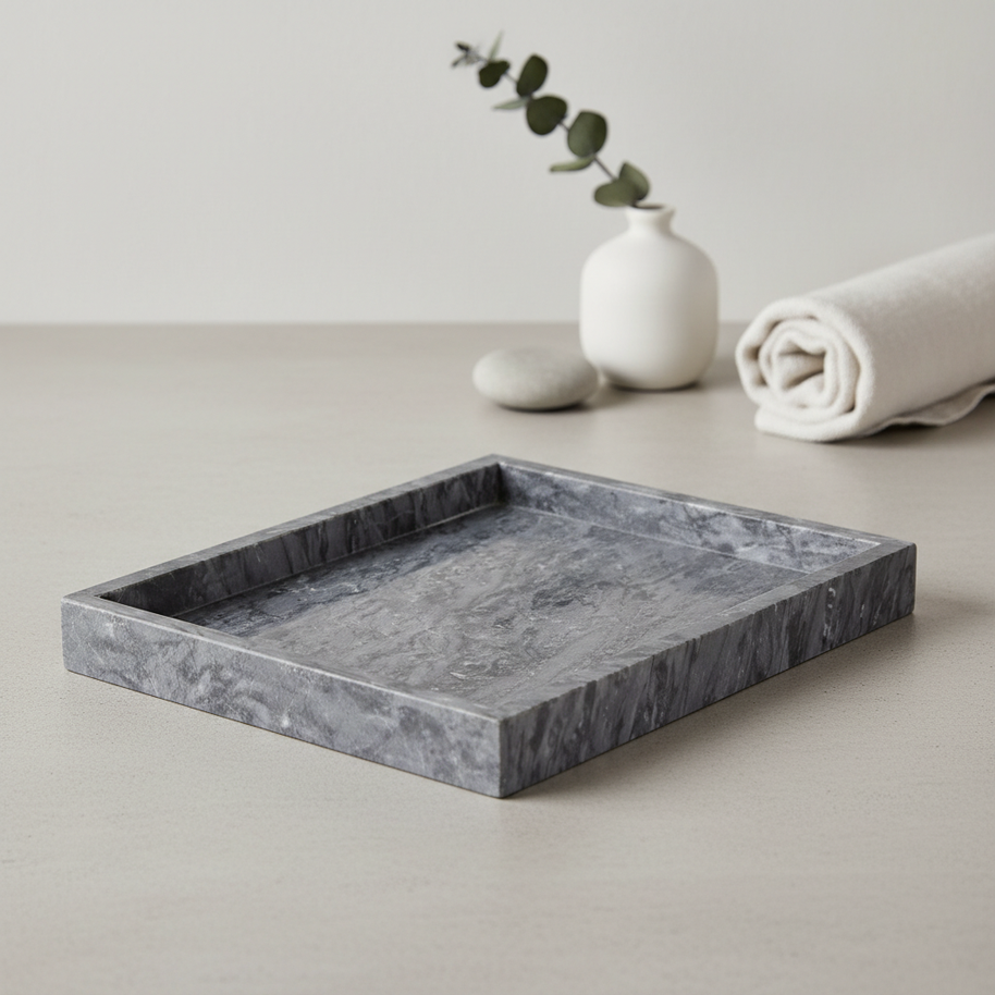 Atria Square Marble Tray