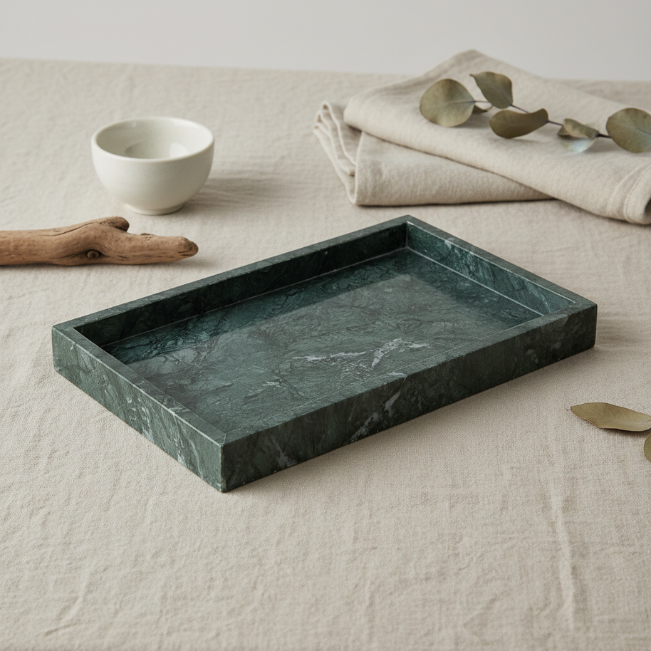 Monolith Marble Tray – Solid Stone Organizer Tray (Multi-Size)