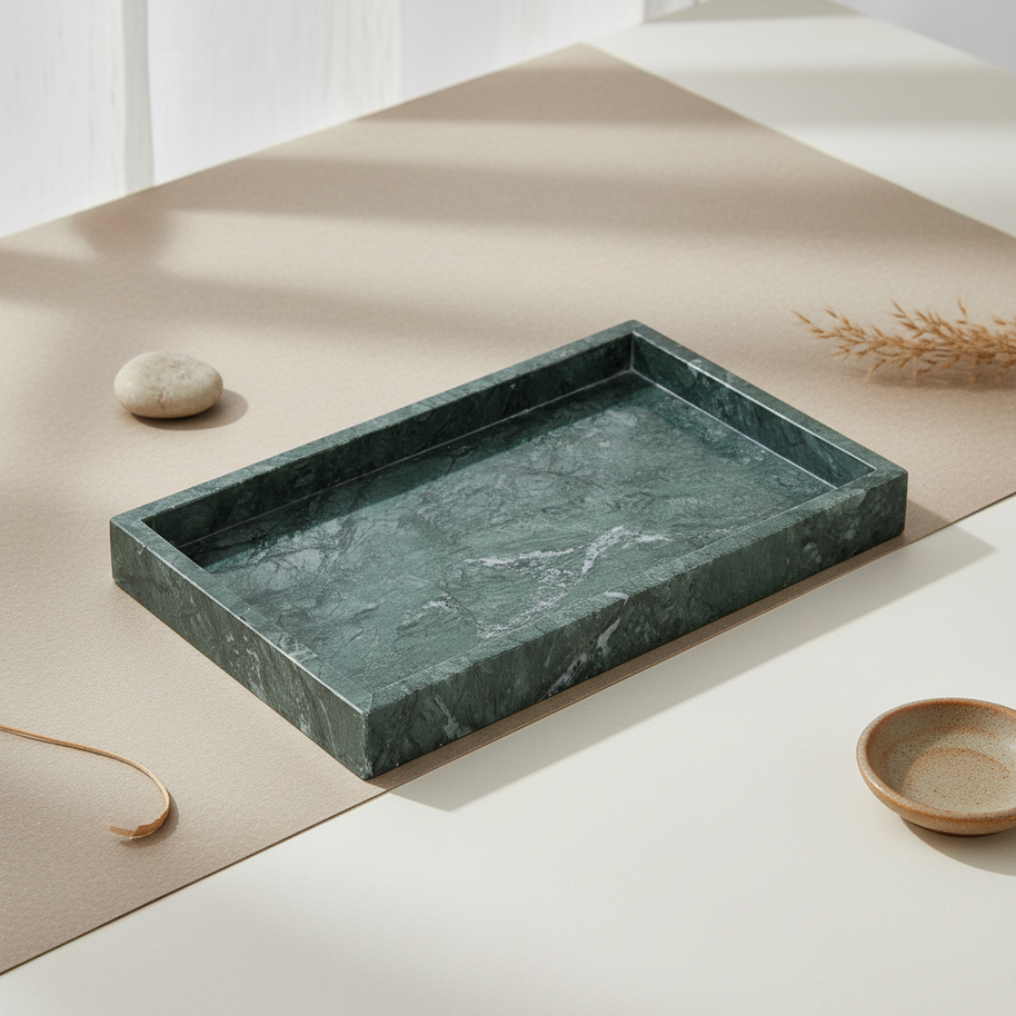 Monolith Marble Tray – Solid Stone Organizer Tray (Multi-Size)