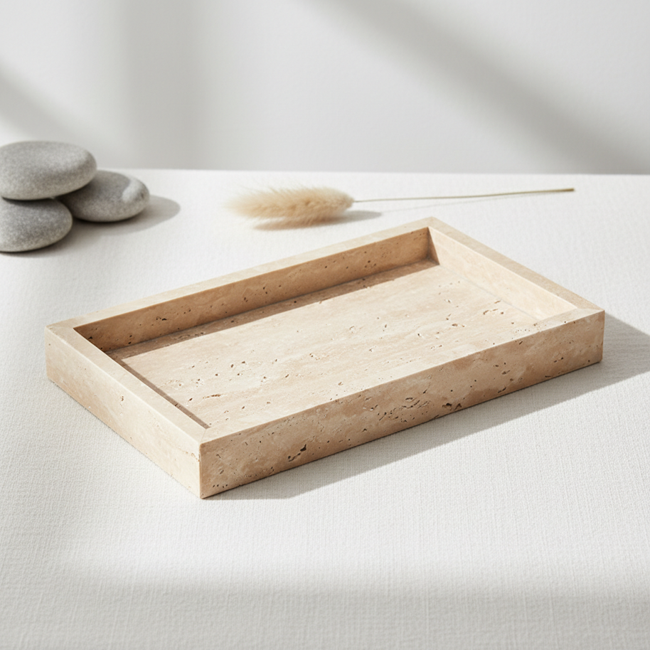 Monolith Marble Tray – Solid Stone Organizer Tray (Multi-Size)