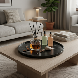 Noir Halo Marble Tray