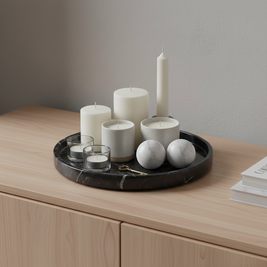 Noir Halo Marble Tray