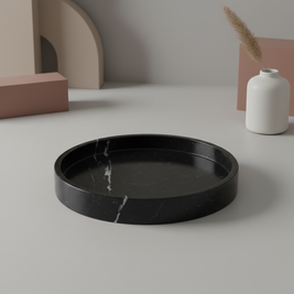 Noir Halo Marble Tray