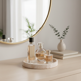 Astra Round Marble Tray - Hand-Carved Solid Stone Catchall