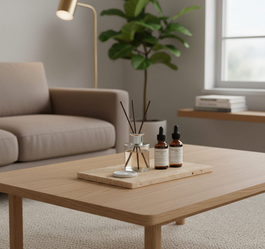 Atlas Marble Utility Tray - Slim Rectangle Organizer