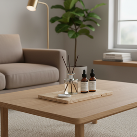 Atlas Marble Utility Tray - Slim Rectangle Organizer