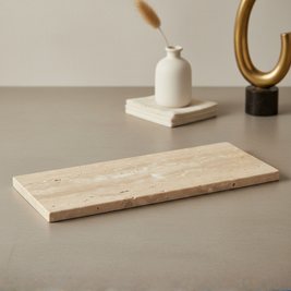 Atlas Marble Utility Tray - Slim Rectangle Organizer