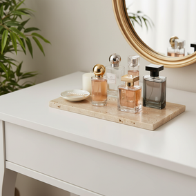 Atlas Marble Utility Tray - Slim Rectangle Organizer