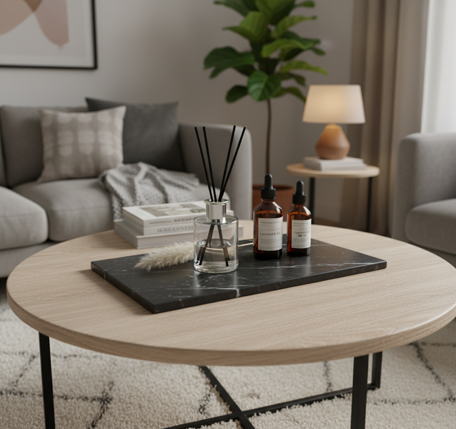 Atlas Marble Utility Tray - Slim Rectangle Organizer